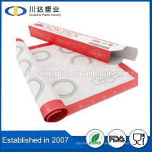 2015 Alibaba quente vendendo calor resistente retângulo fibra de vidro silicone assar tapete